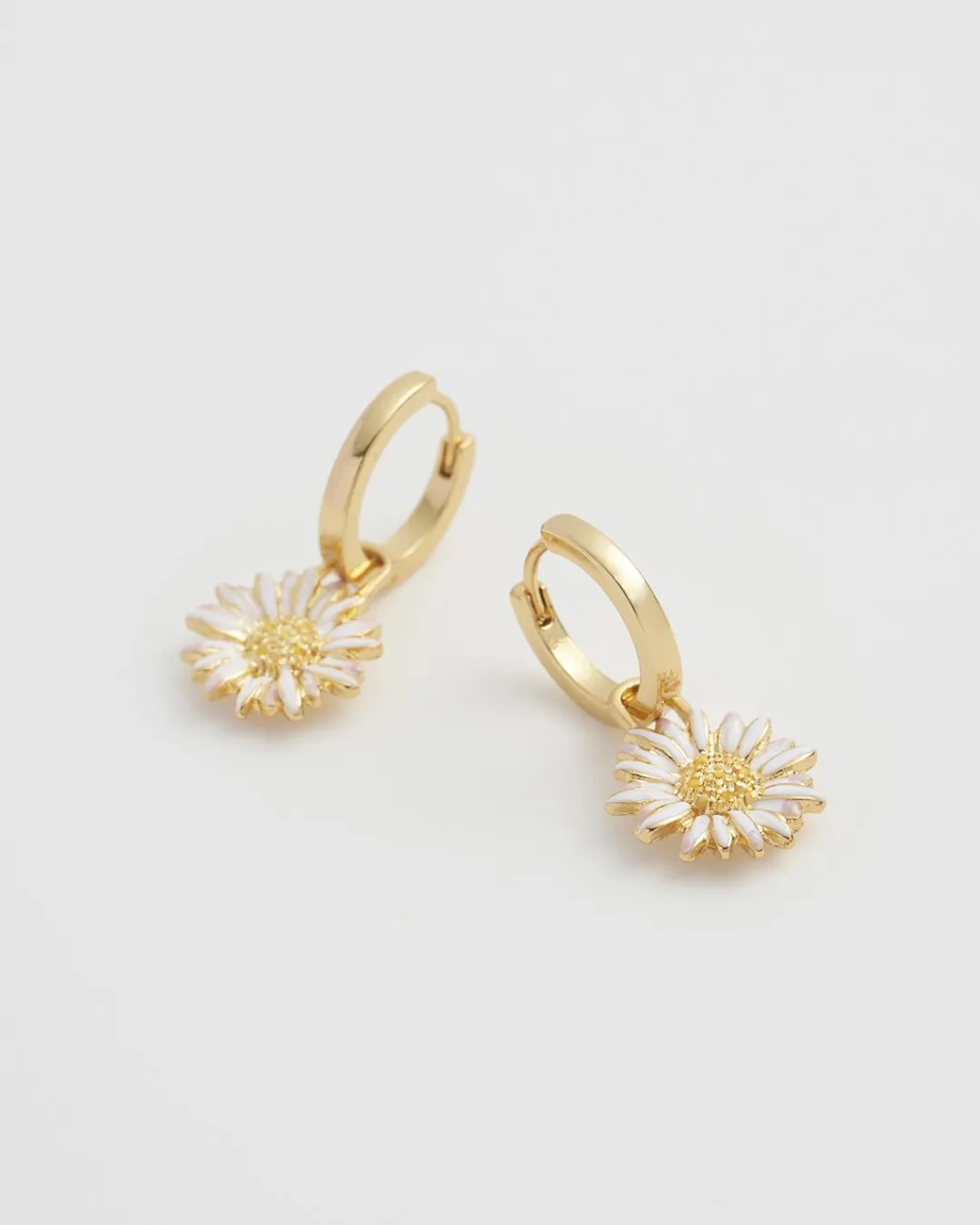 Fashion Fable England Daisy Huggie Earrings
