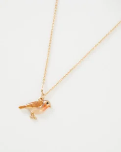 Discount Fable England Enamel Robin Necklace