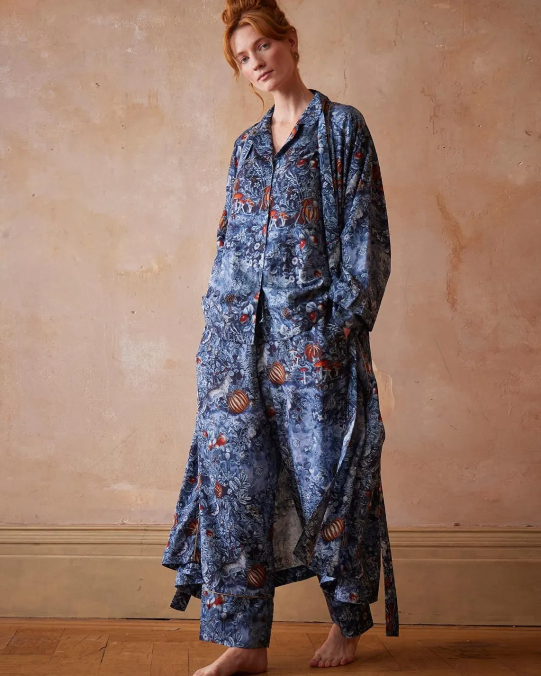 Online Fable England Nocturnal Garden Pajamas Midnight Blue