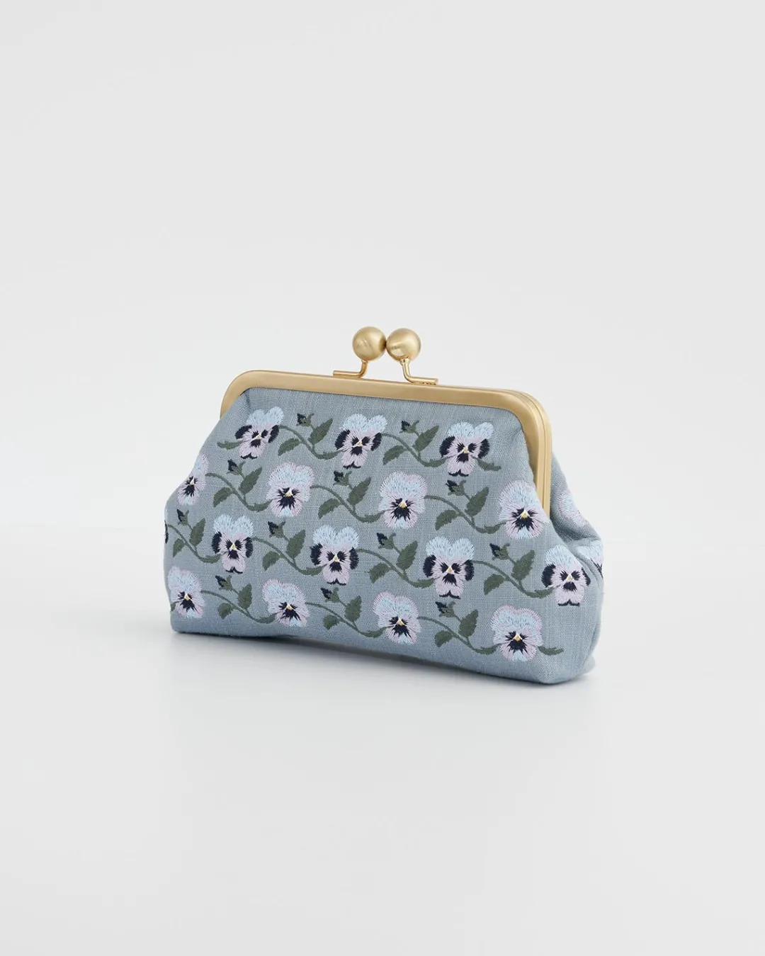 Outlet Fable England Pansy Victoriana Blue Clutch
