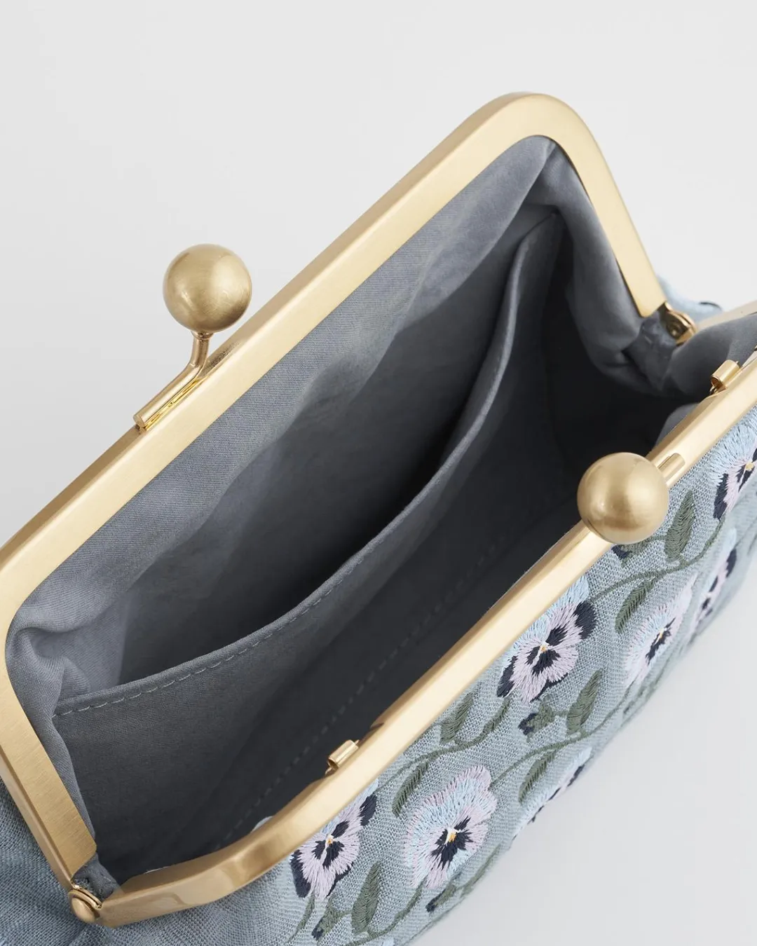 Outlet Fable England Pansy Victoriana Blue Clutch