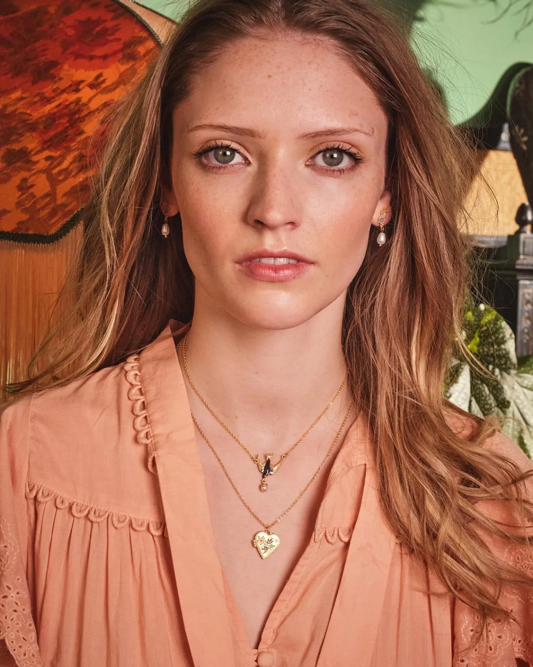 Best Fable England Swallow Heart Locket Chain Necklace