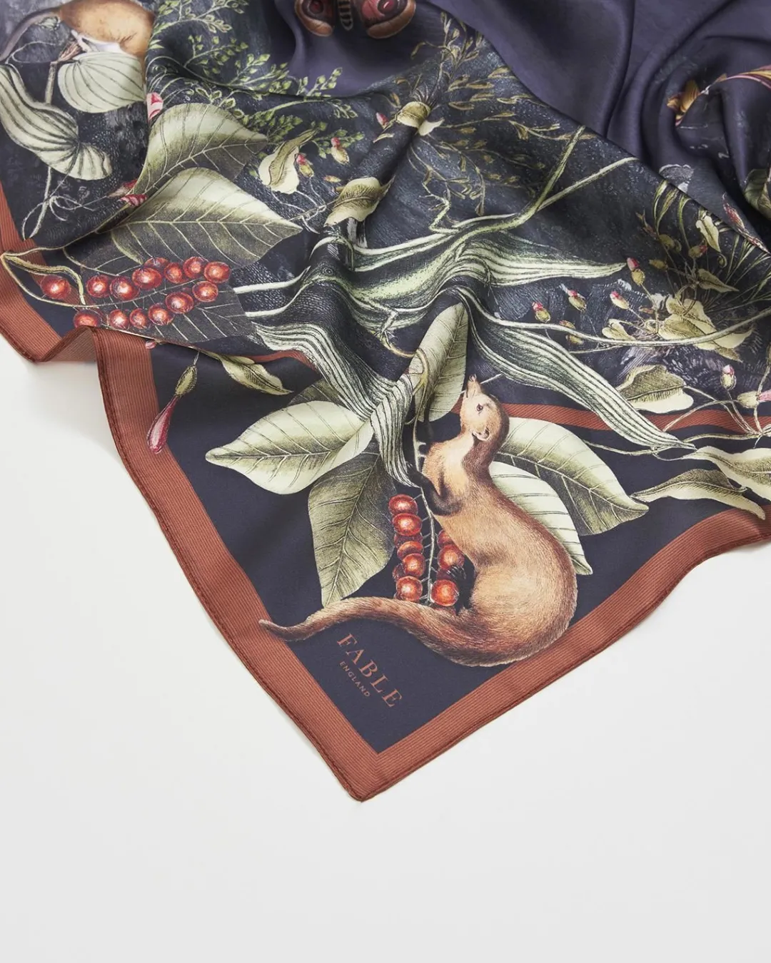 Discount Fable England Wolf Garden Narrative Square Scarf